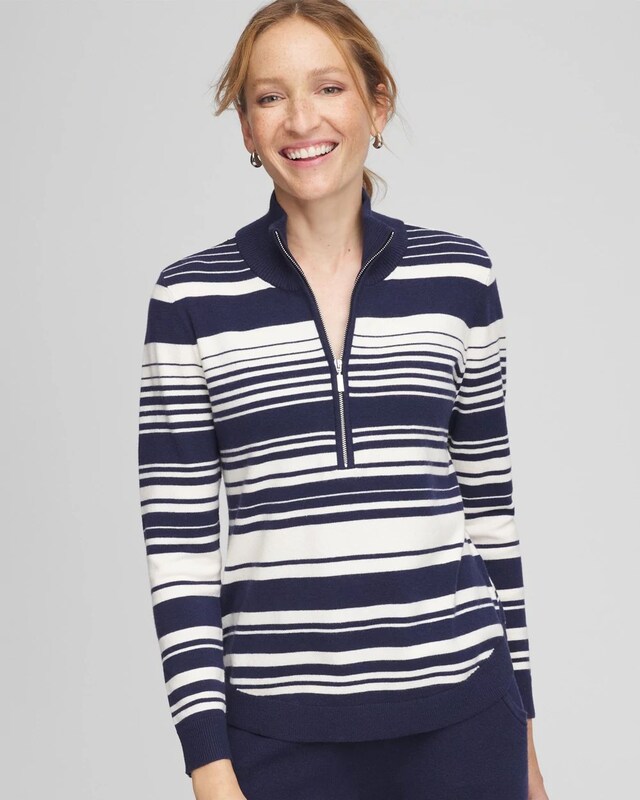 Zenergy Luxe Cashmere-Blend Half Zip Top